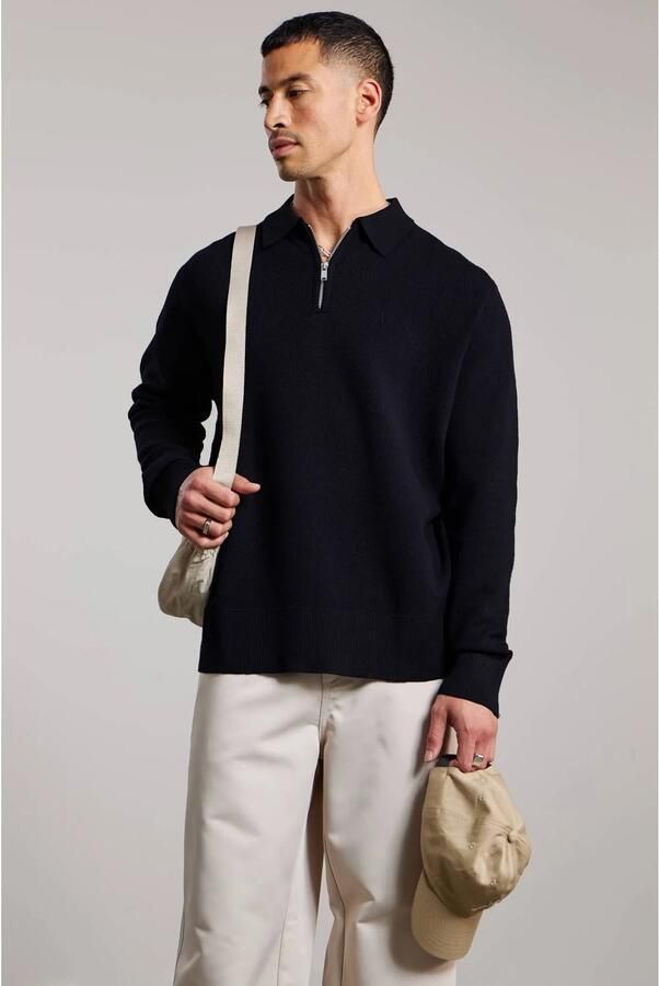 Aeden relaxed fit sweater zwart