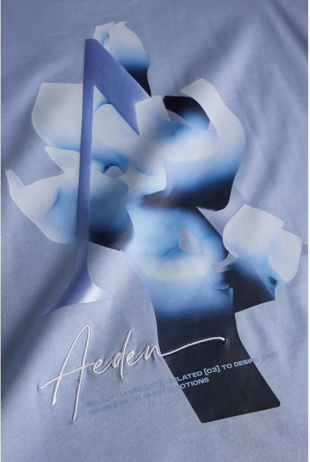 Aeden relaxed fit T-shirt met backprint blauw - Foto 2