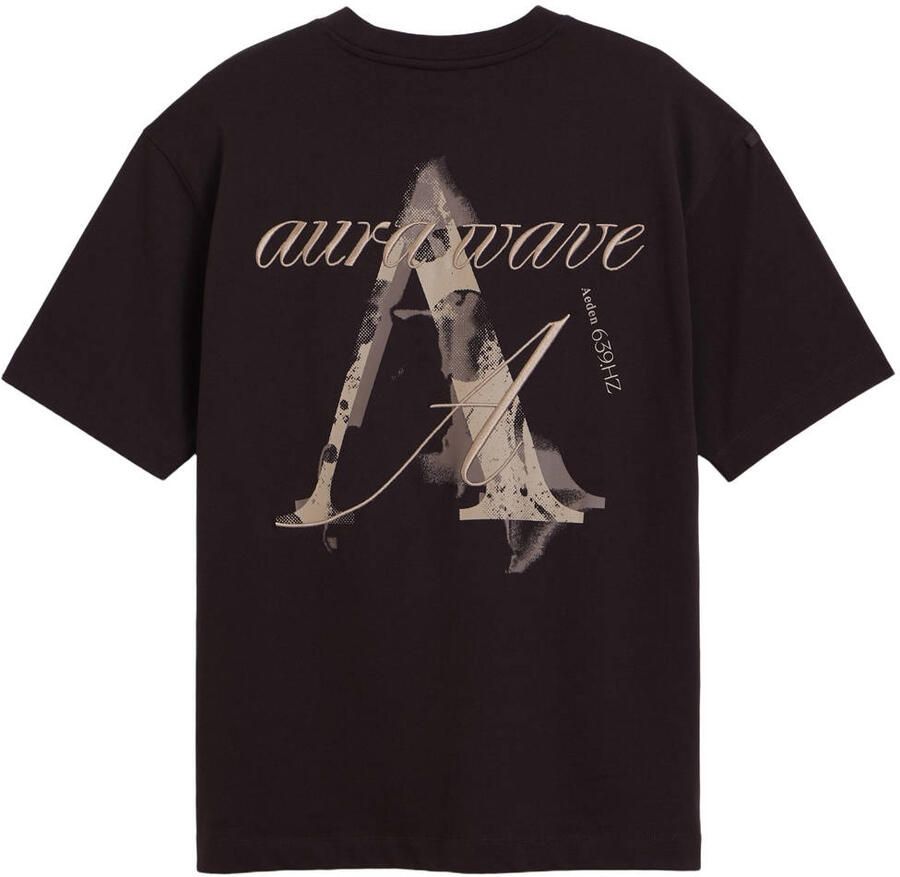 Aeden relaxed fit T-shirt met backprint donkerbruin - Foto 2