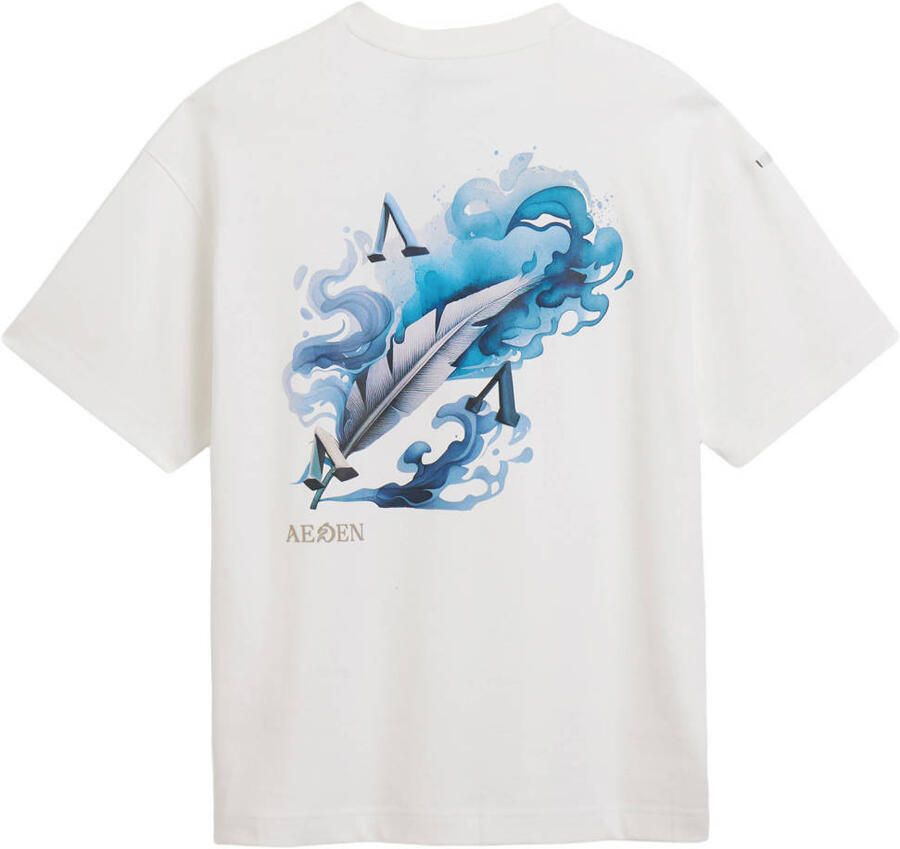 Aeden relaxed fit T-shirt met backprint gebroken wit - Foto 2