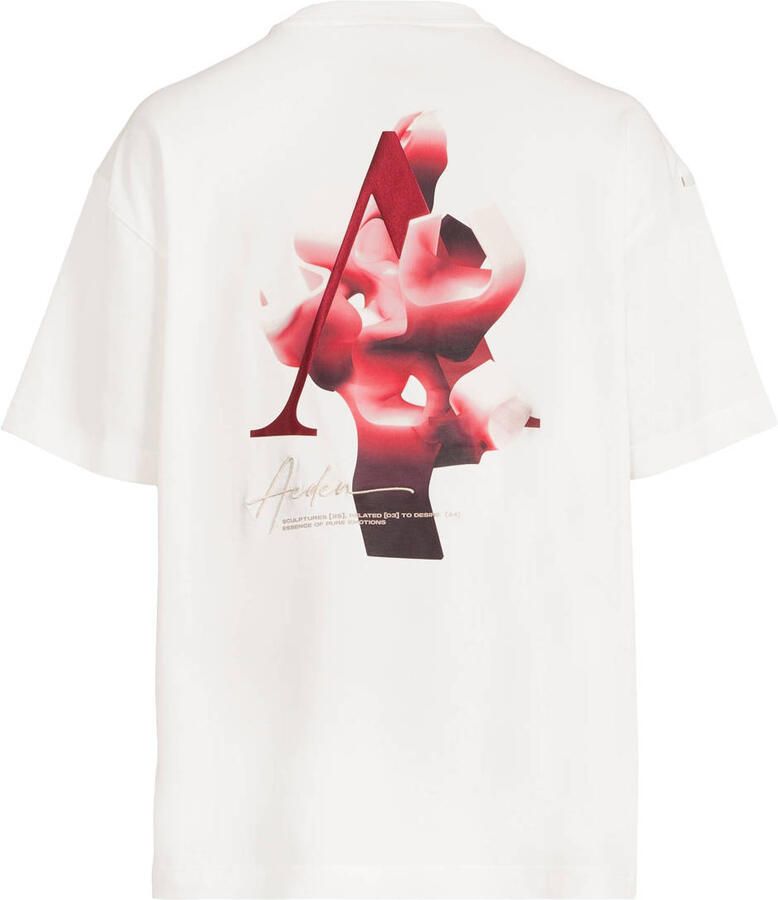 Aeden relaxed fit T-shirt met backprint offwhite