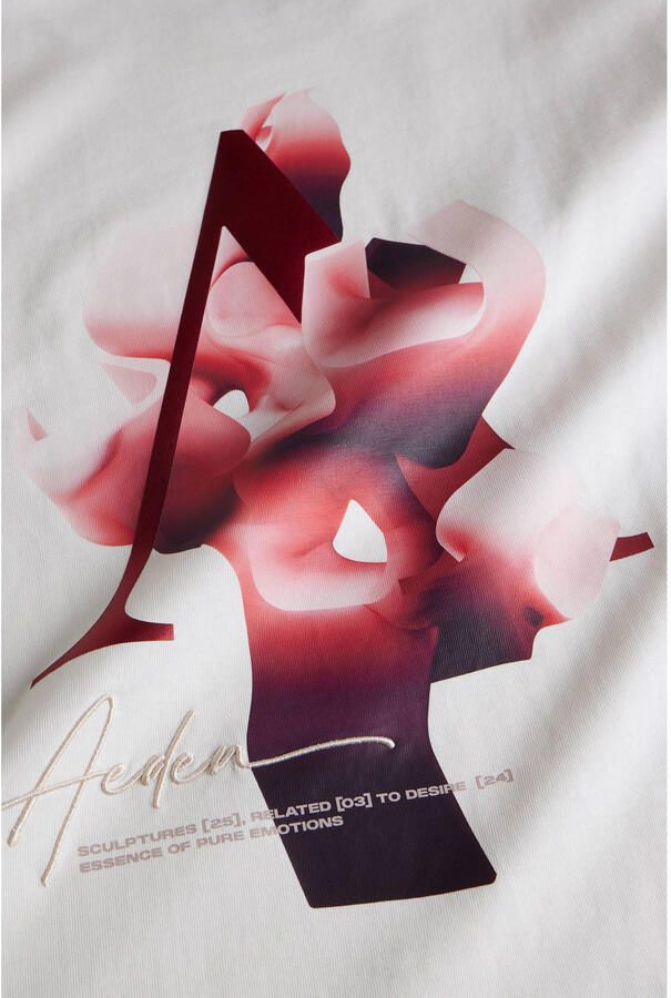 Aeden relaxed fit T-shirt met backprint offwhite - Foto 2