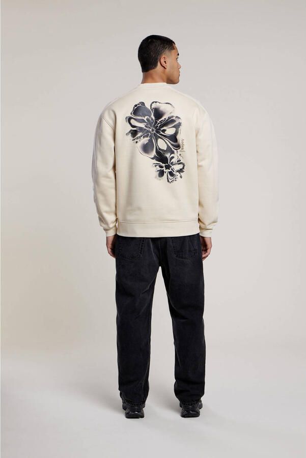 Aeden sweater met backprint beige - Foto 2