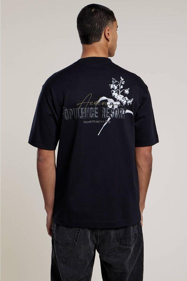 Aeden T-shirt met backprint zwart - Foto 3