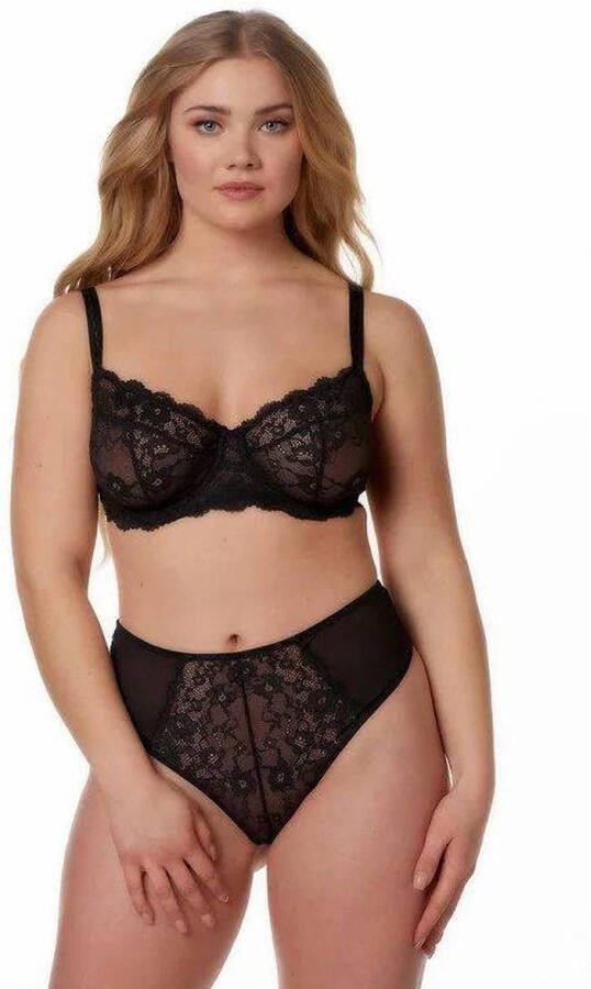 After Eden D-cup & up high waist string Nature Friendly zwart - Foto 2