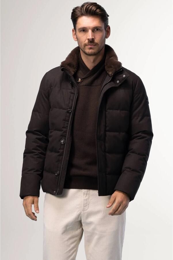 Agiato winterjas donkerbruin