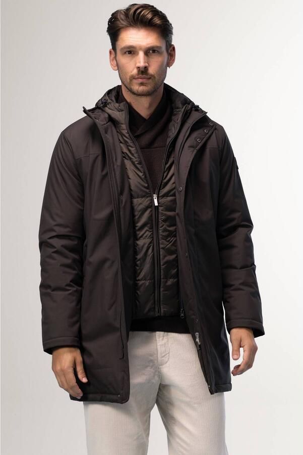 Agiato winterparka donkerbruin