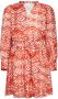 AI&KO A-lijn jurk Angela met all over print en volant rood Meisjes Viscose V-hals 164 - Thumbnail 2