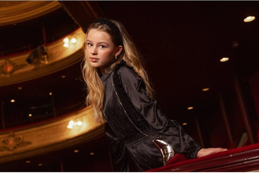 AI&KO Meisjes Jurken Alline Strass Pes 507 G Zwart - Foto 2