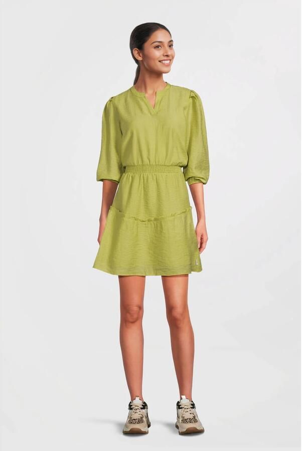 AI&KO Meisjes Jurken Arielle Crinkle Vis 529 G Olijf - Foto 5