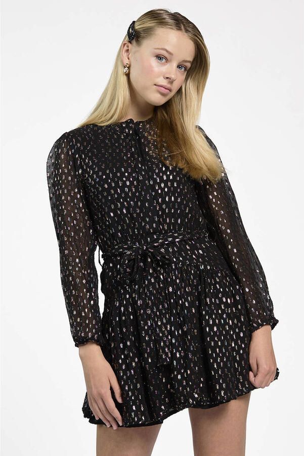 AI&KO Meisjes Jurken Salma Multi Pes 502 G Zwart - Foto 5