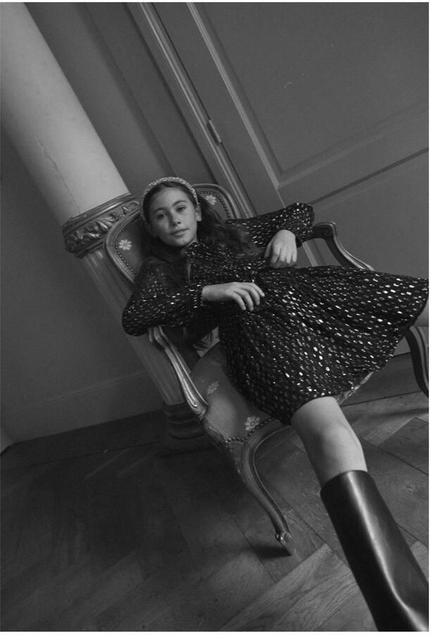 AI&KO Meisjes Jurken Salma Multi Pes 502 G Zwart - Foto 3