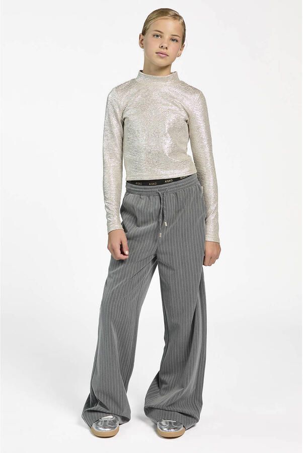 AI&KO Meisjes Tops & T-shirts Zera Crop Pes 580 G Zilver - Foto 3