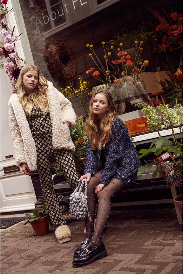 AI&KO top umay met all over print groen beige Meisjes Polyester Ronde hals 176 - Foto 3