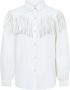 AI&KO blouse Coline met franjes wit Meisjes Viscose Klassieke kraag Effen 128 - Thumbnail 2