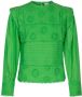 AI&KO longsleeve Isabelle met ruches groen Top Meisjes Katoen Ronde hals 140 - Thumbnail 1