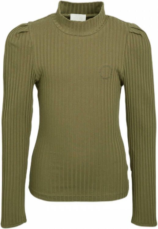 AI&KO ribgebreide longsleeve Welly groen