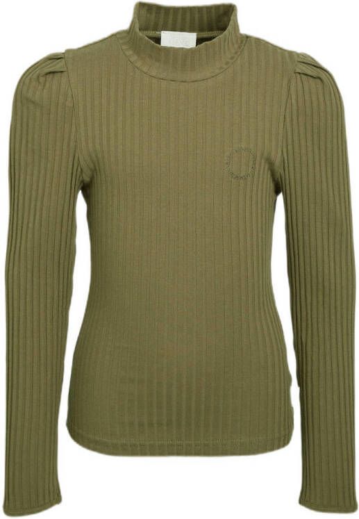AI&KO ribgebreide longsleeve Welly groen