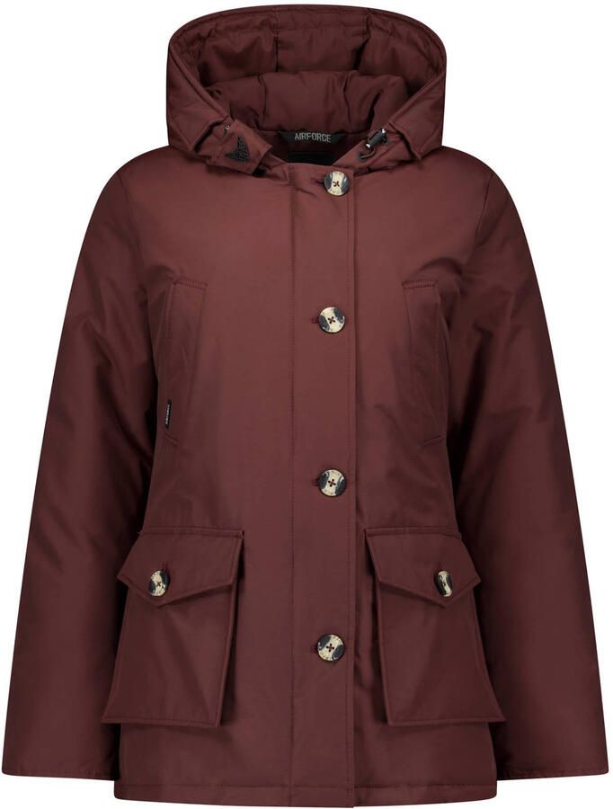 Airforce 4 POCKET PARKA katoenen winterparka roodbruin