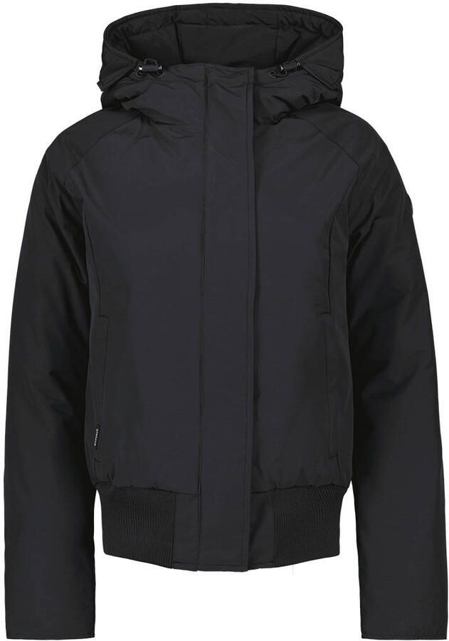 Airforce gewatteerde winterjas BOMBER JACKET zwart