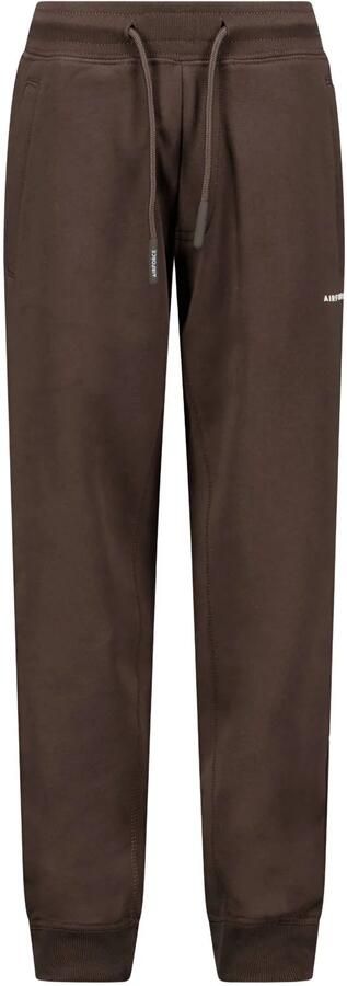 Airforce joggingbroek met logo donkerbruin