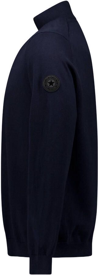 Airforce katoenen regular fit gebreide trui donkerblauw - Foto 2