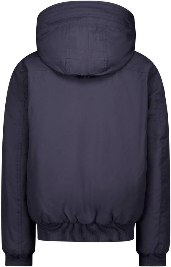 Airforce katoenen winterjas donkerblauw Effen
