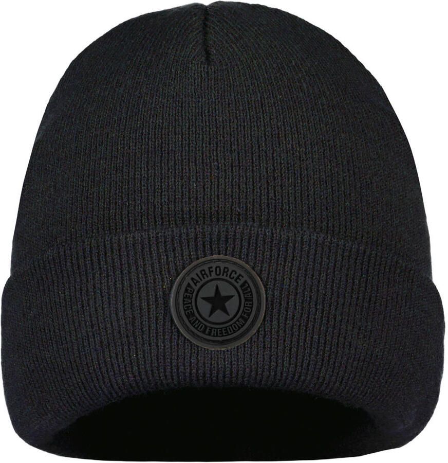 Airforce muts donkerblauw effen