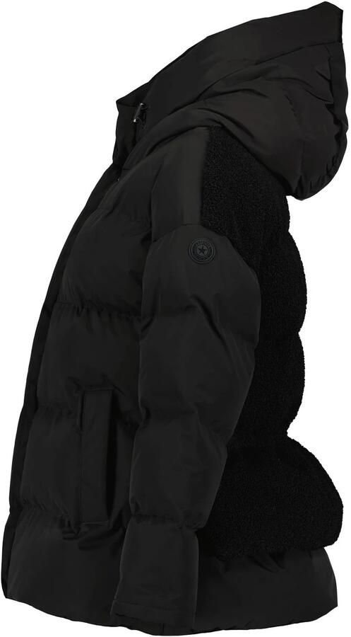 Airforce pufferjas met teddy details zwart - Foto 2