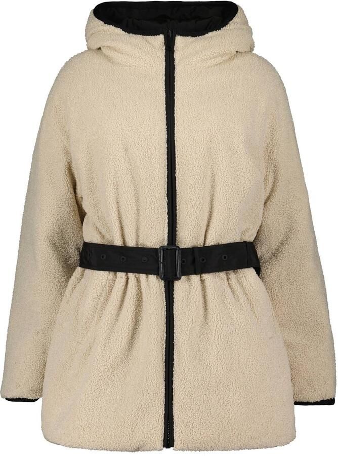 Airforce pufferjas met teddy details zwart