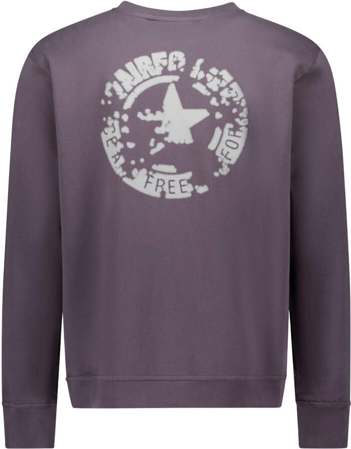 Airforce regular fit sweater met backprint magnet paloma grijs