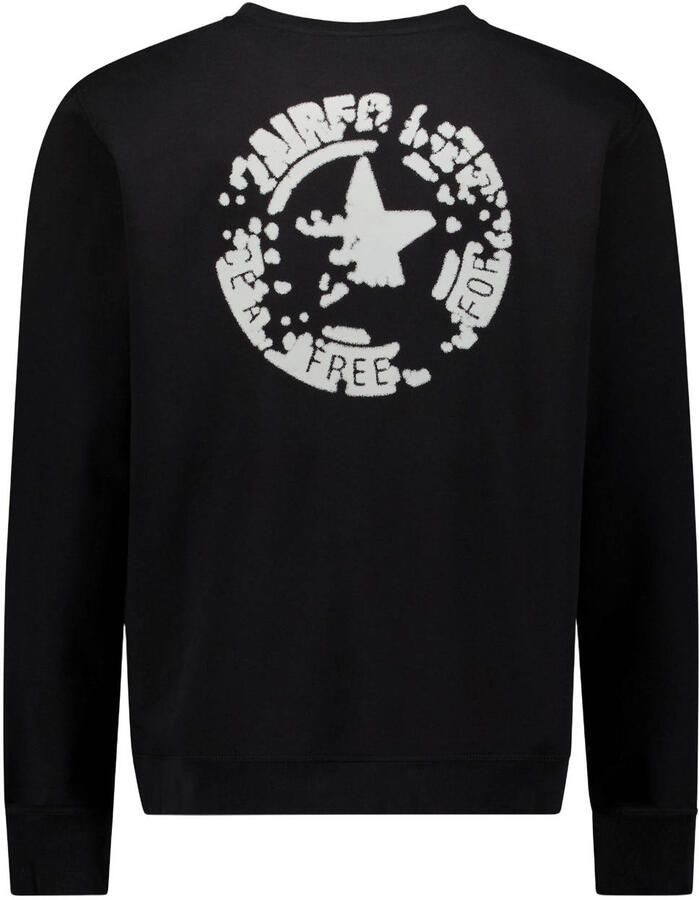 Airforce regular fit sweater met backprint zwart grijs