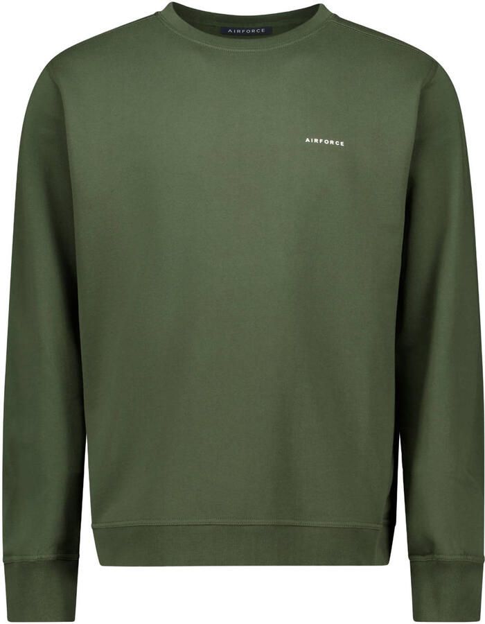 Airforce regular fit sweater riffle green wit