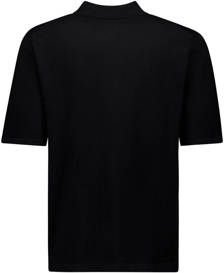 Airforce regular polo fijn gebreid zwart