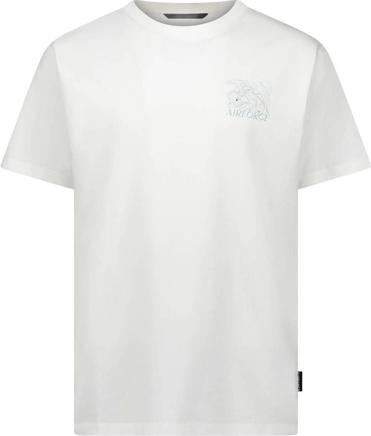 Airforce regular T-shirt met backprint wit