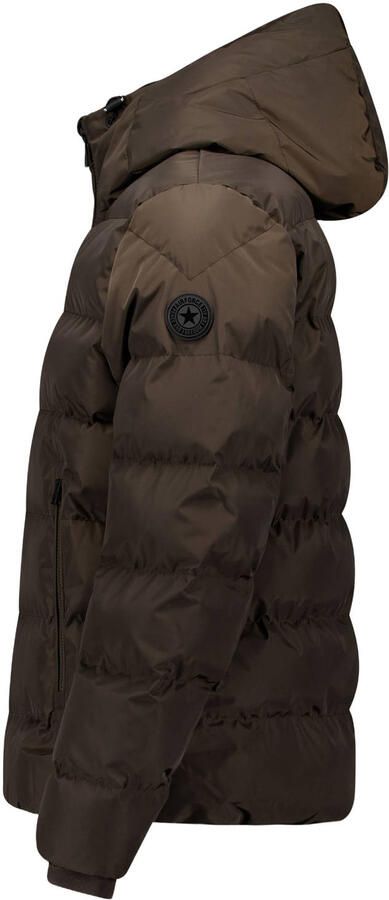 Airforce Robin quilted gewatteerde winterjas donkerbruin - Foto 2