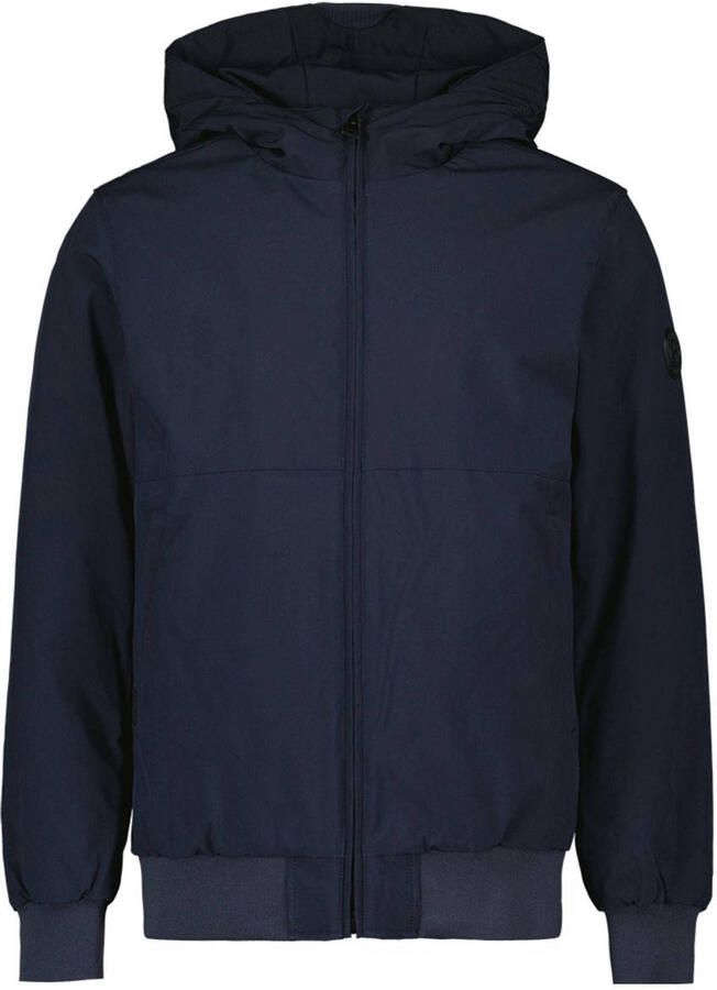 Airforce bomber donkerblauw effen rits slim fit