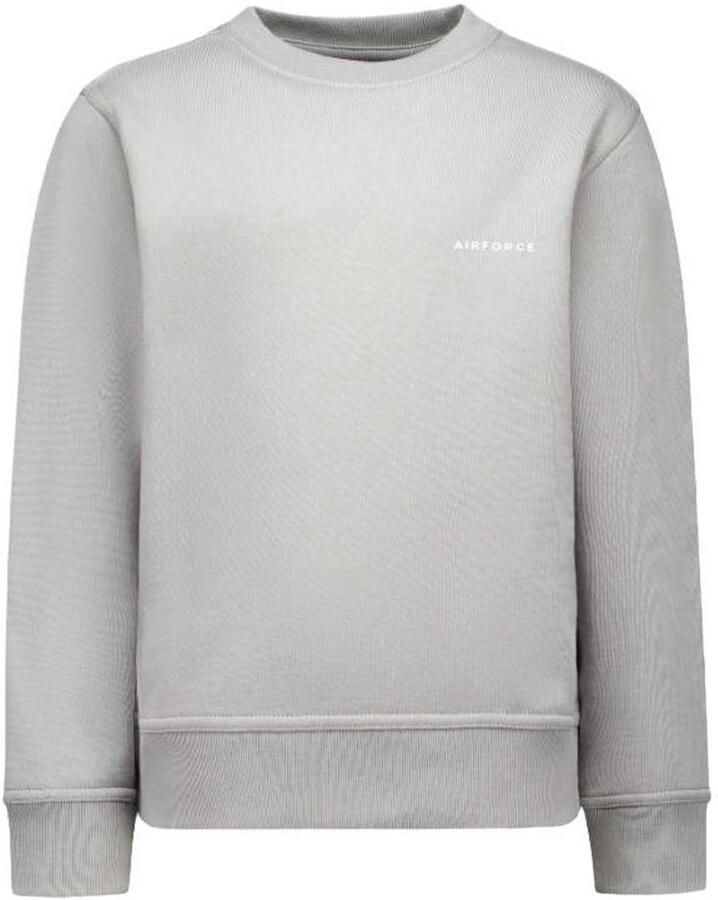 Airforce sweater met logo grijs Logo | Sweater van