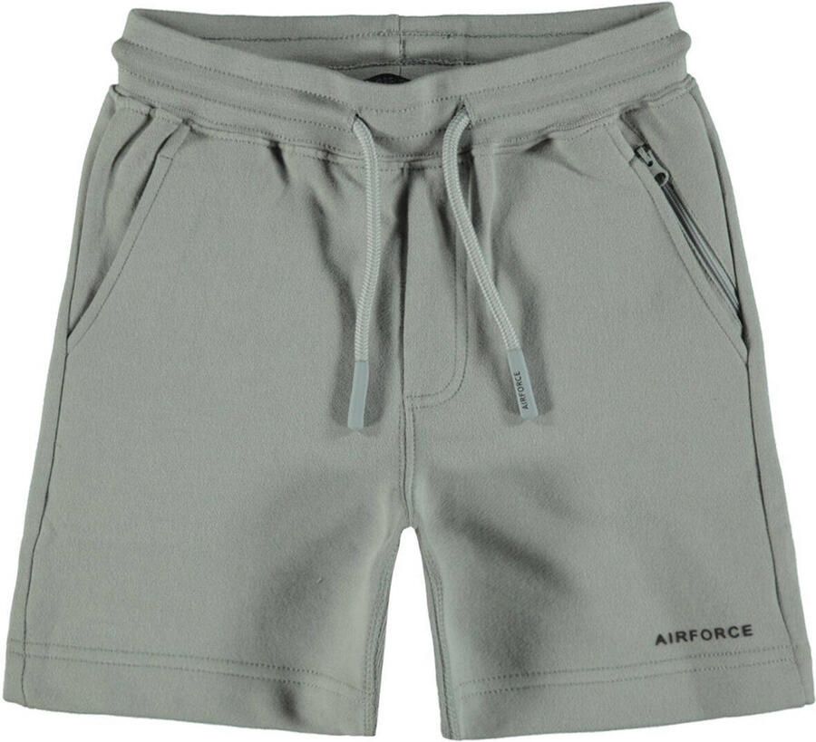Airforce sweatshort van biologisch katoen grijs Effen 152