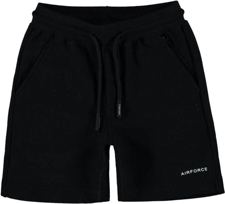 Airforce sweatshort van katoen zwart Effen 104 | Sweatshort van