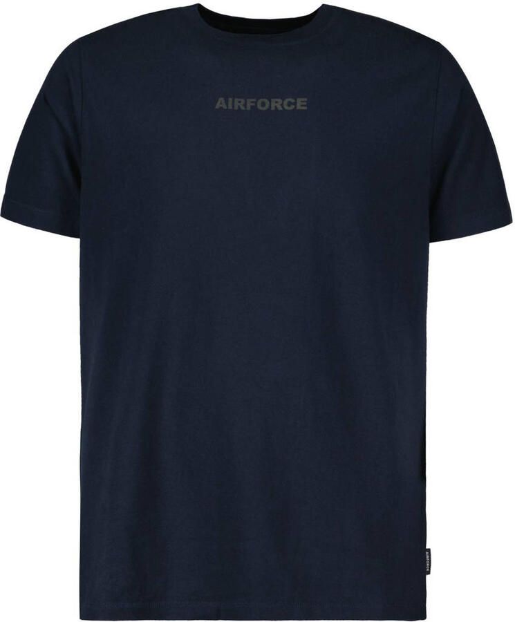 Airforce regular T-shirt met backprint donkerblauw