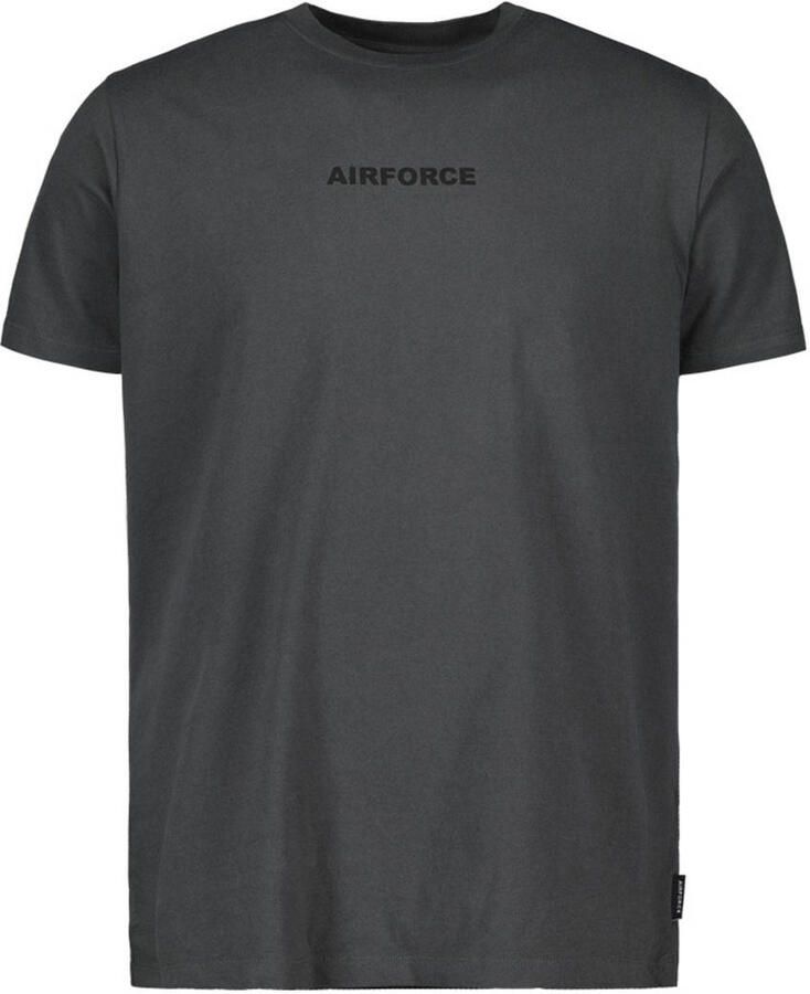 Airforce regular T-shirt met backprint grijs