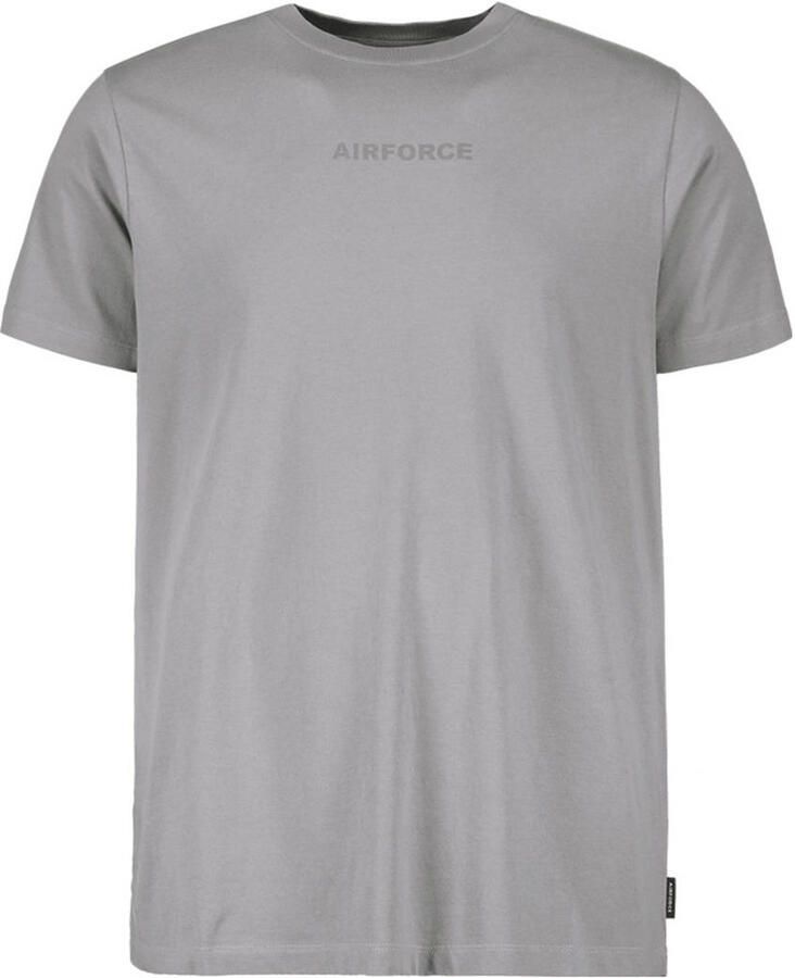 Airforce regular T-shirt met backprint grijs