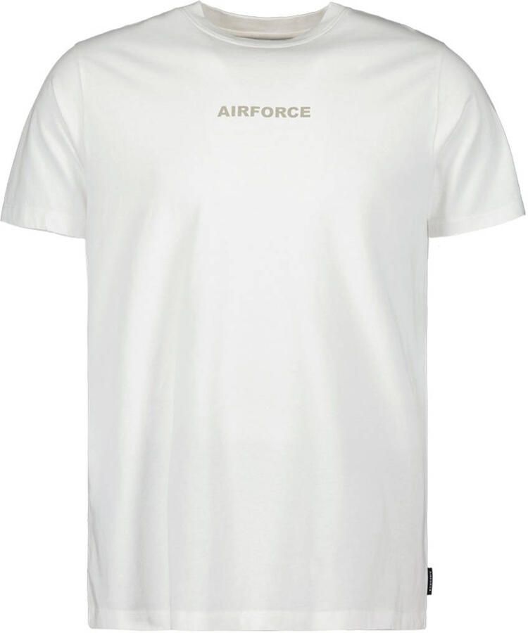 Airforce regular T-shirt met backprint wit