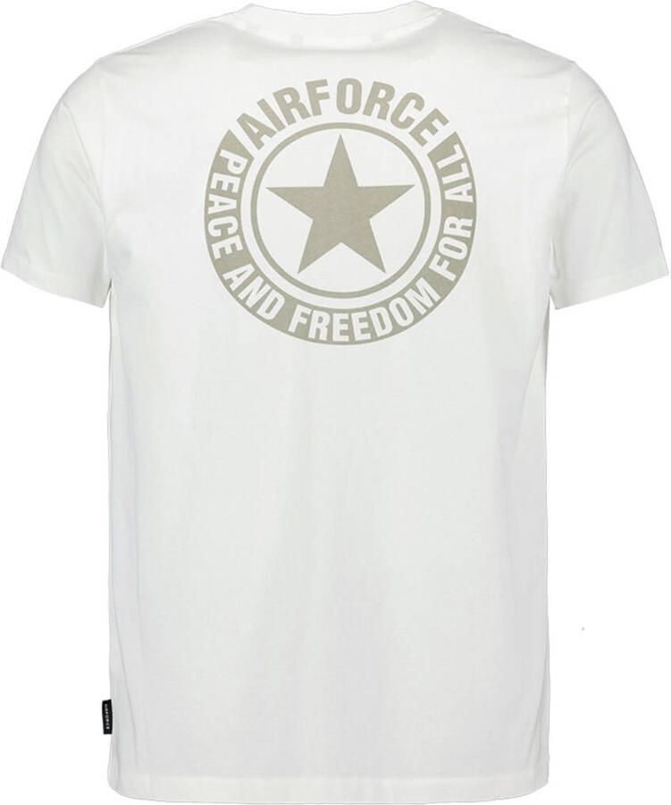 Airforce regular T-shirt met backprint wit - Foto 2