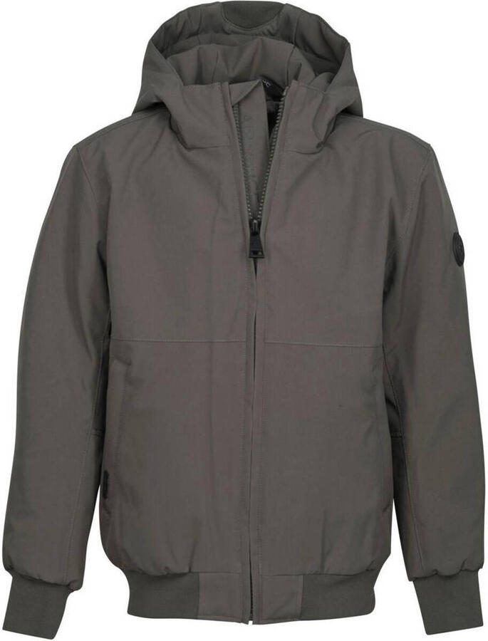 Airforce winterjas van polyester grijs Effen 140