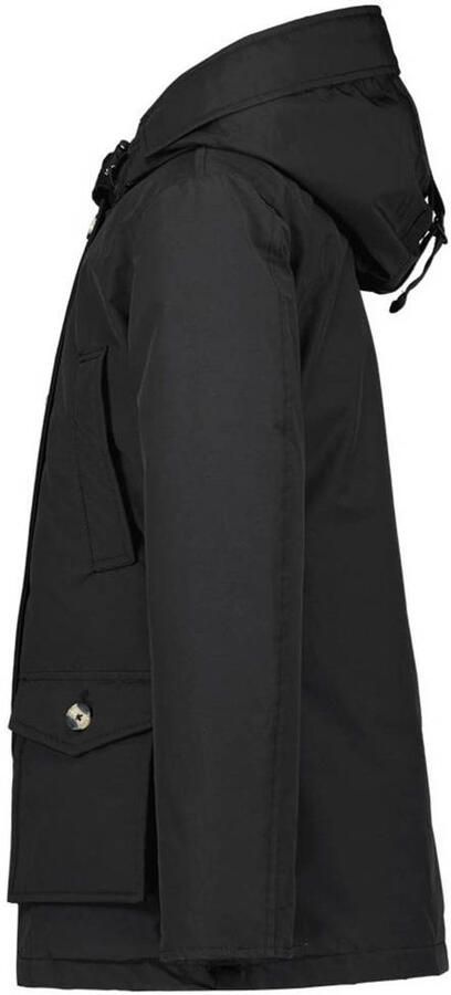 Airforce winterjas zwart Meisjes Katoen Capuchon Effen 140