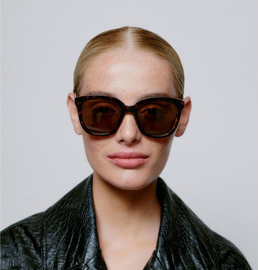 A.Kjaerbede zonnebril met tortoise print Billy bruin - Foto 3