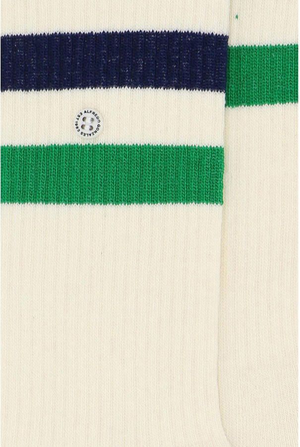 Alfredo Gonzales sokken Athletic Stripes ecru