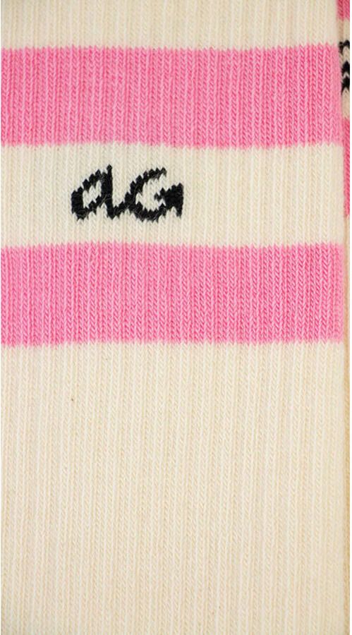 Alfredo Gonzales sokken Athletic Stripes ecru roze - Foto 2